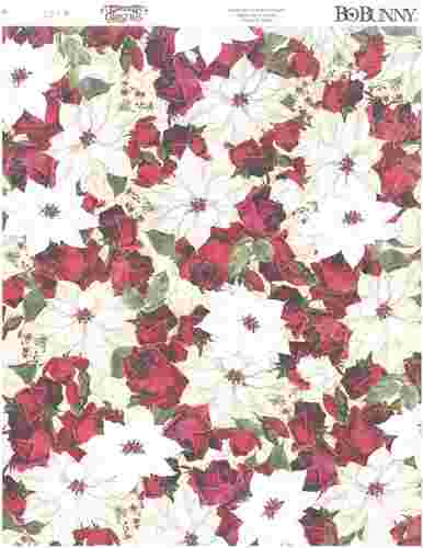 patterned paper - bb - joyful christmas - poinsettia
