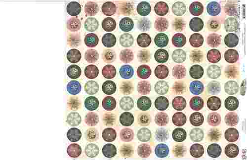 patterned paper - bb - christmas treasures - 12 x 12 - ornaments