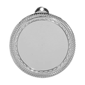 Silver 2" HLD BRITE LAZER MEDAL