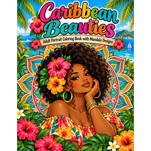 Caribbean Beauties - Adult Portrait Coloring Book (80 pages) – Arts from the Heart SXM