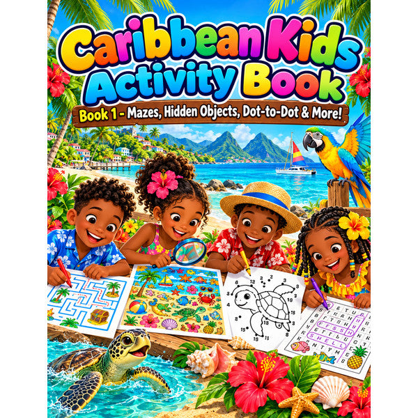Caribbean Kids Activity Book 1 (80 pages) – Arts from the Heart SXM