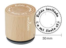 Woodies stamp Est√°s invitado a mi fiesta el