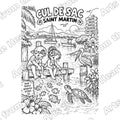 Cul de Sac Pre-Drawn Sip & Paint Canvas, Letter Size – Arts from the Heart SXM
