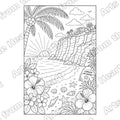 Cupecoy Cliffs Sunset Pre-Drawn Sip & Paint Canvas, 8x10 – Arts from the Heart SXM