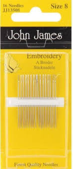 John James Embroidery Hand Needles-Size 8 16/Pkg