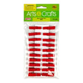 20 PC I.5 IN WOOD CLOTHES PINS-RED
