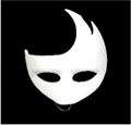 Paper Half Mask w/Side Swoops 7x8.5" White