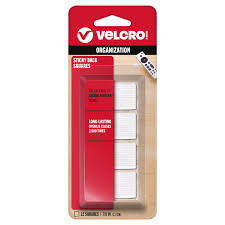 VELCRO(R) Brand Sticky Back Squares .875" 12/Pkg-White