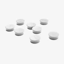 Magnets 20mm white 10 pieces - box of 10 pieces