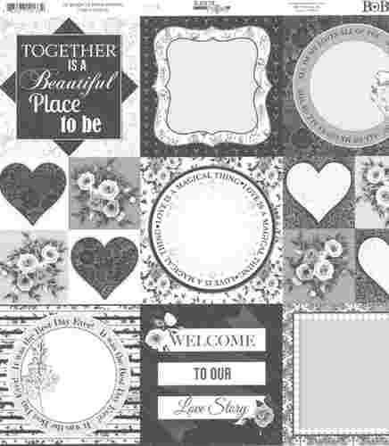 patterned paper - bb - black tie affair - 12x12 - formal