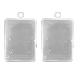 2pc 3.5"x2.5" Plastic Boxes