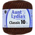Aunt Lydia's Classic Cotton Crochet Thread Size 10 FUDGE BRN