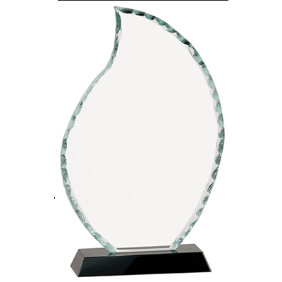 FC12 - 9 1/2 inch Flame Facet Glass on Black Base