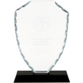 FC43 -- 8 1/4 inch Shield Facet Glass on Black Base