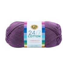 Lion Brand 24/7 Cotton Yarn-Purple