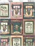 patterned paper - bb - christmas treasures - 12 x 12 - reindeer
