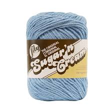 Lily Sugar'n Cream Yarn, Light Blue