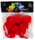 Touch of Nature 2in Red Pom Poms, 8pcs