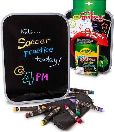 Crayola Dual-Sided Dry Erase Crayons Board Set