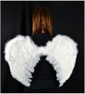 Feather Angel Wings 22x22" White