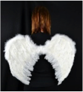 Feather Angel Wings 22x22" White