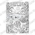 Happy Bay Pre-Drawn Sip & Paint Canvas, Letter Size – Arts from the Heart SXM
