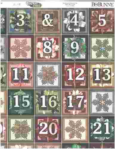 patterned paper - bb - christmas treasures - 12 x 12 - advent