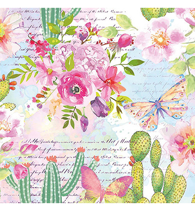 Napkin 33 Roses ft Cacti FSC Mix 20 PC