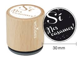 Woodies stamp S√≠ ¬° nos casamos!