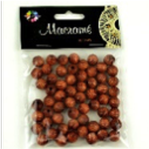 Macramé Beads, Multi-Colored Barrel Shaped 40g