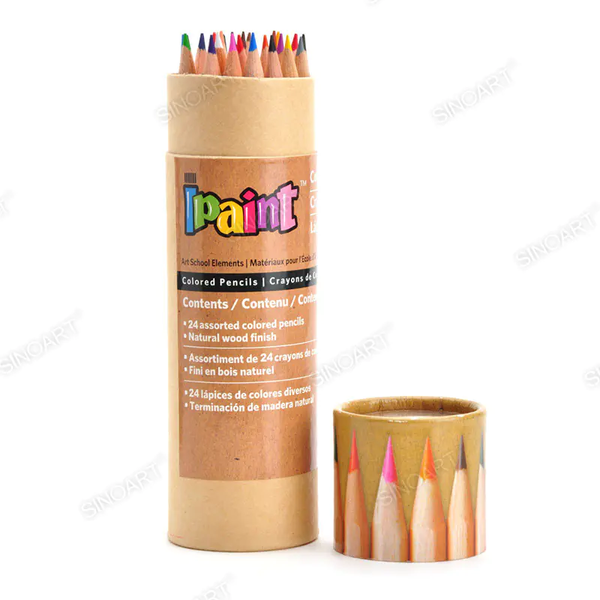 Color pencil set 24 colors in paper tube