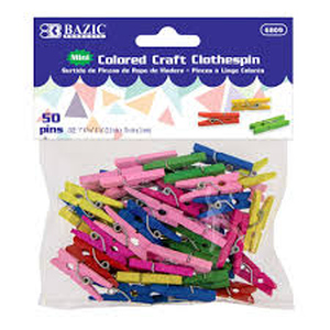 BAZIC Mini Colored Clothes Pin