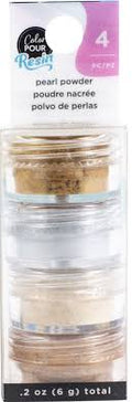 mix-ins - ac - color pour resin - .4oz - pearlescent powder - metallic (4 piece)