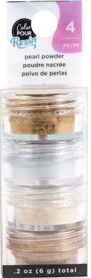 mix-ins - ac - color pour resin - .4oz - pearlescent powder - metallic (4 piece)