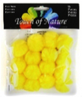 Touch of Nature 1.5in Dark Yellow Pom Poms, 15pcs