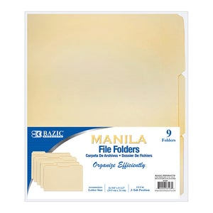1/3 Cut Ltr Manila File 6PK