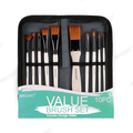 Synthetic Brush Set 10 short handle synthetic