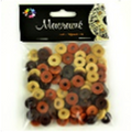 Macramé Beads,  Brown Mixed Flat 20g