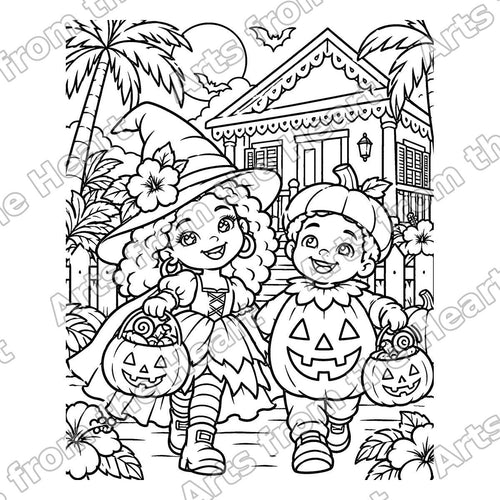 Kids Trick-or-Treat Pals Pre-Drawn Sip & Paint Canvas, 8x10 – Arts from the Heart SXM