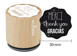 Woodies stamp MERCI thank you