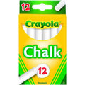 Crayola Low Dust White Chlk 12stk