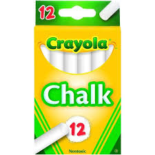 Crayola Low Dust White Chlk 12stk