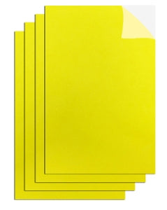4PC 8"X12" ADHESIVE FOAM SHEET-YELLOW