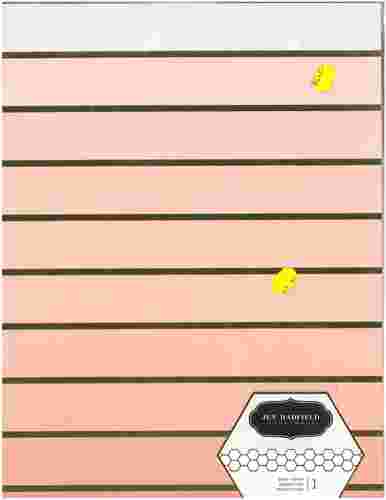 Diy Home Specialty Cardstock 12"x12"-pink Ombre W/gold Foil Stripes