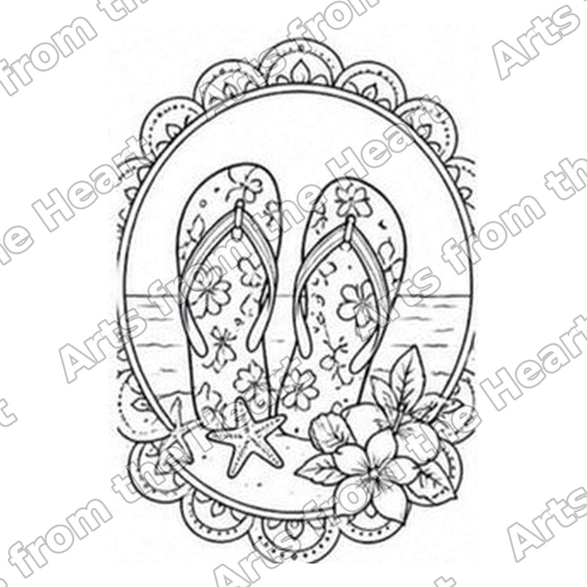 Mandala Design 38 Pre-Drawn Sip & Paint Canvas, 8x8