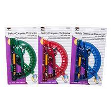 Safety Compass & Protractor Swing Arm 1 Set/Swing Arm