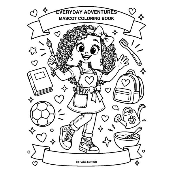 Everyday Adventures Mascot Coloring Book (80 pages) – Arts from the Heart SXM