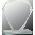 7" Cut Diamond Jade Glass Award