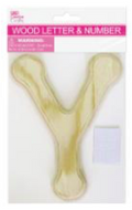 WOOD LETTER BEVEL CUT (NAT) "Y" H6IN T1.1CM