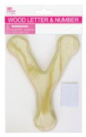 WOOD LETTER BEVEL CUT (NAT) "Y" H6IN T1.1CM